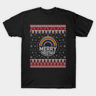 Merry Christmas Gay Rainbow LGBT T-Shirt